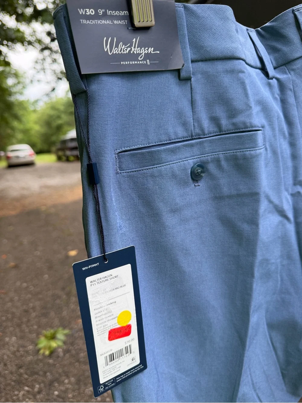 Walter Hagen Light Blue Men’s Performance Golf Shorts